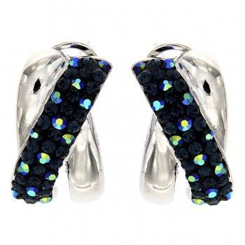 Pendientes Glitter Looped Blue
