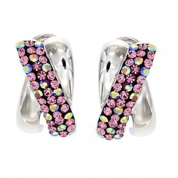 Pendientes Glitter Looped Rose