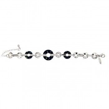 Pulsera Glitter Round Blue