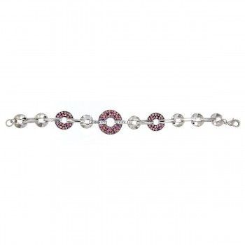 Pulsera Glitter Round Rose