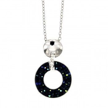 Colgante Glitter Ring Blue
