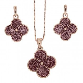 Conjunto Glitter Blossom Rose