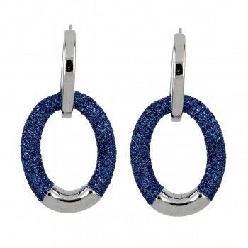 Pendientes Glitter Narrow Rodio