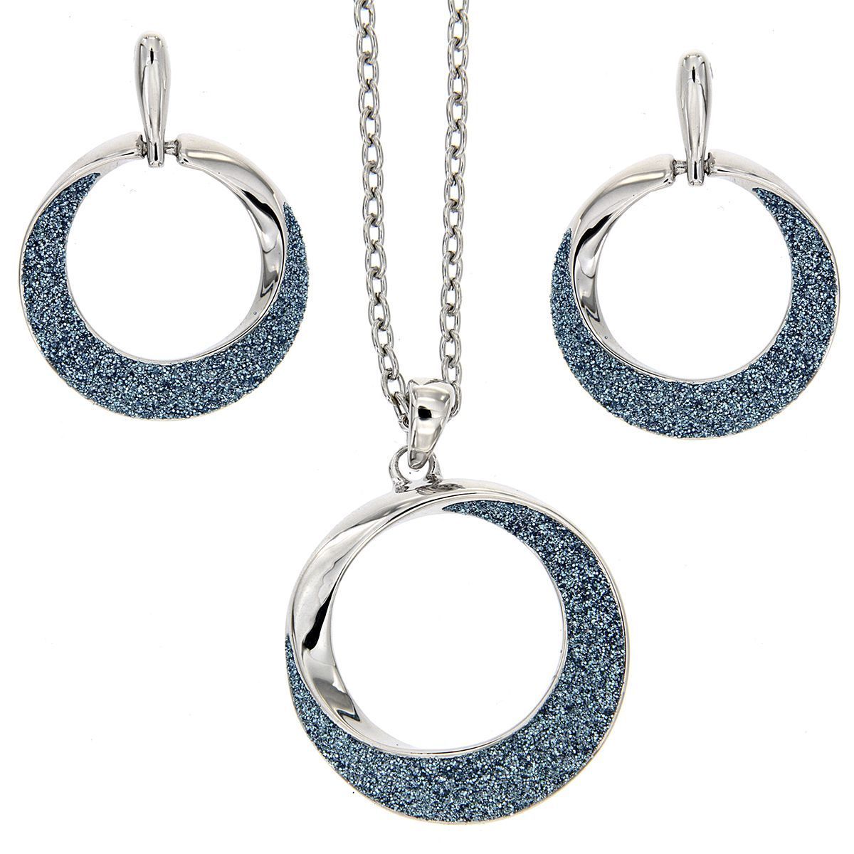 Conjunto Glitter Ribbon Rodio Conjunto Glitter Ribbon Rodio