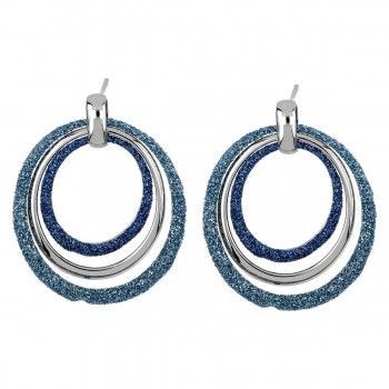 Pendientes Glitter Plush Rodio