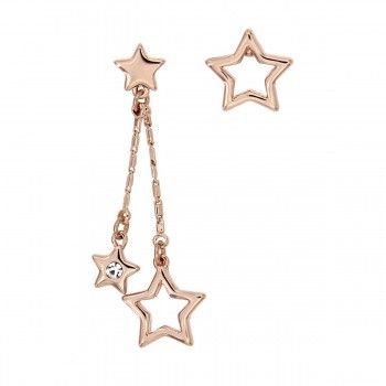 Pendientes Long&Nice Star Oro Rosa
