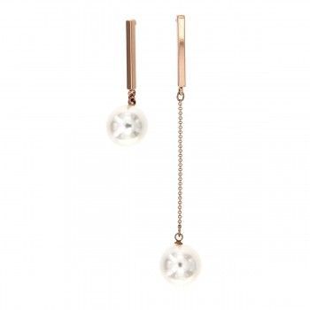 Pendientes Long&Nice Chain Oro Rosa