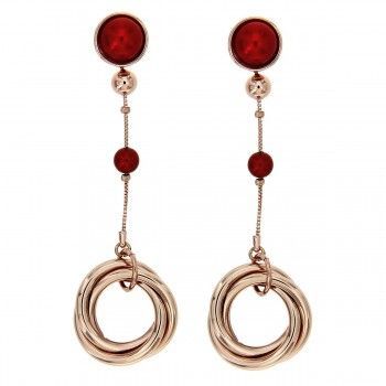 Pendientes Fashion Tangle Oro Rosa