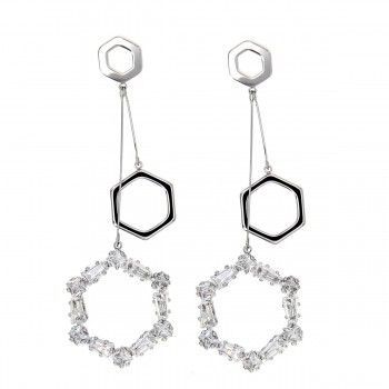 Pendientes Long&Nice Hexagon
