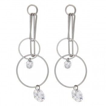 Pendientes Long&Nice Pin Rodio