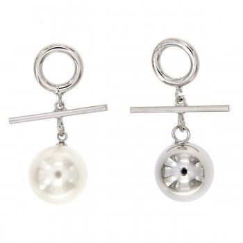 Pendientes Long&Nice Ankh Rodio