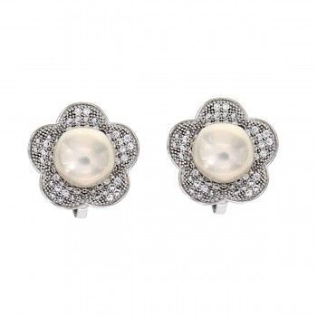 Pendientes CZ Flower