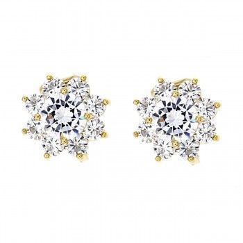 Pendientes CZ Rosette