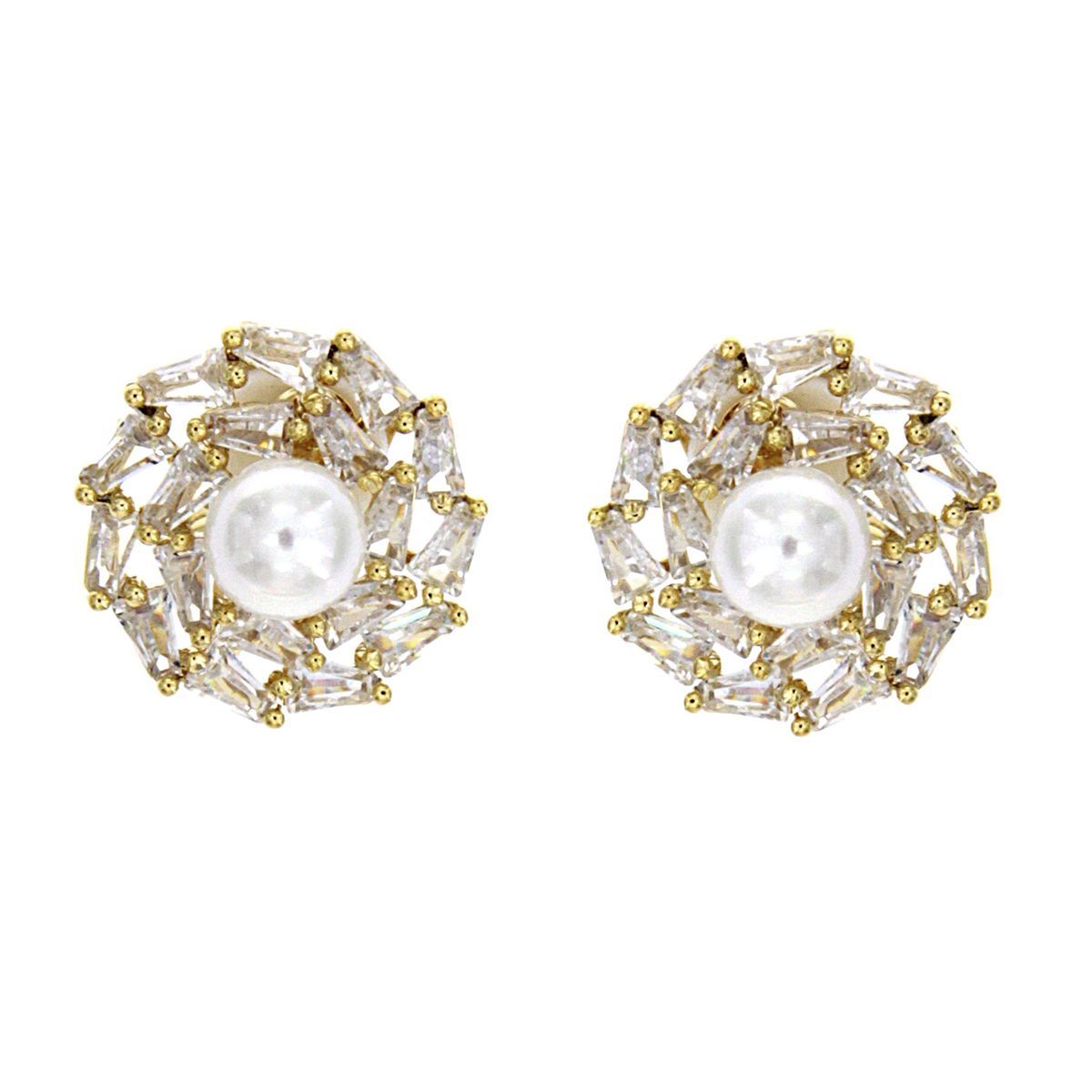 Pendientes CZ Whirl Oro Pendientes CZ Whirl Oro