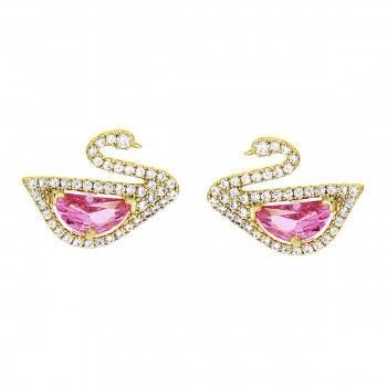 Pendientes CZ Swan