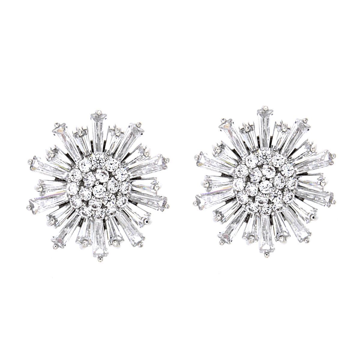 Pendientes CZ Bust Rodio Pendientes CZ Bust Rodio