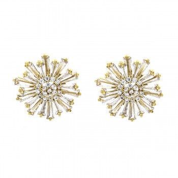 Pendientes CZ Bust Oro