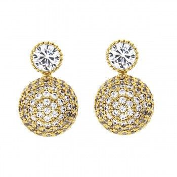 Pendientes CZ Knob