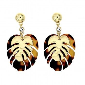 Pendientes largos Tulum Oro