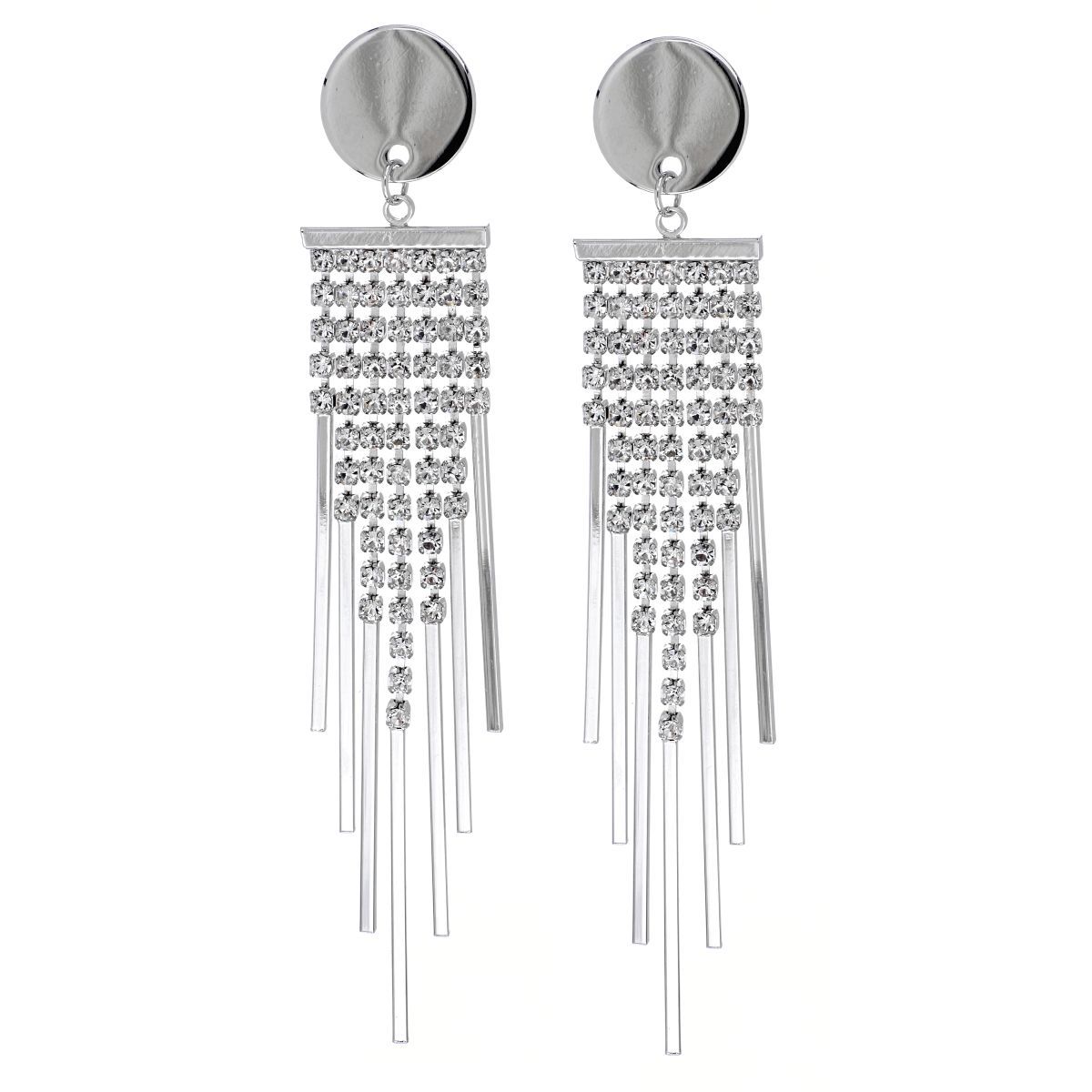Pendientes largos Fashion Strass Rodio Pendientes largos Fashion Strass Rodio