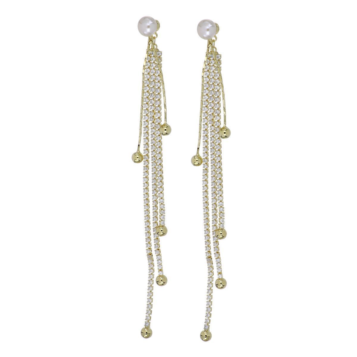 Pendientes largos Fashion Strip Oro Pendientes largos Fashion Strip Oro