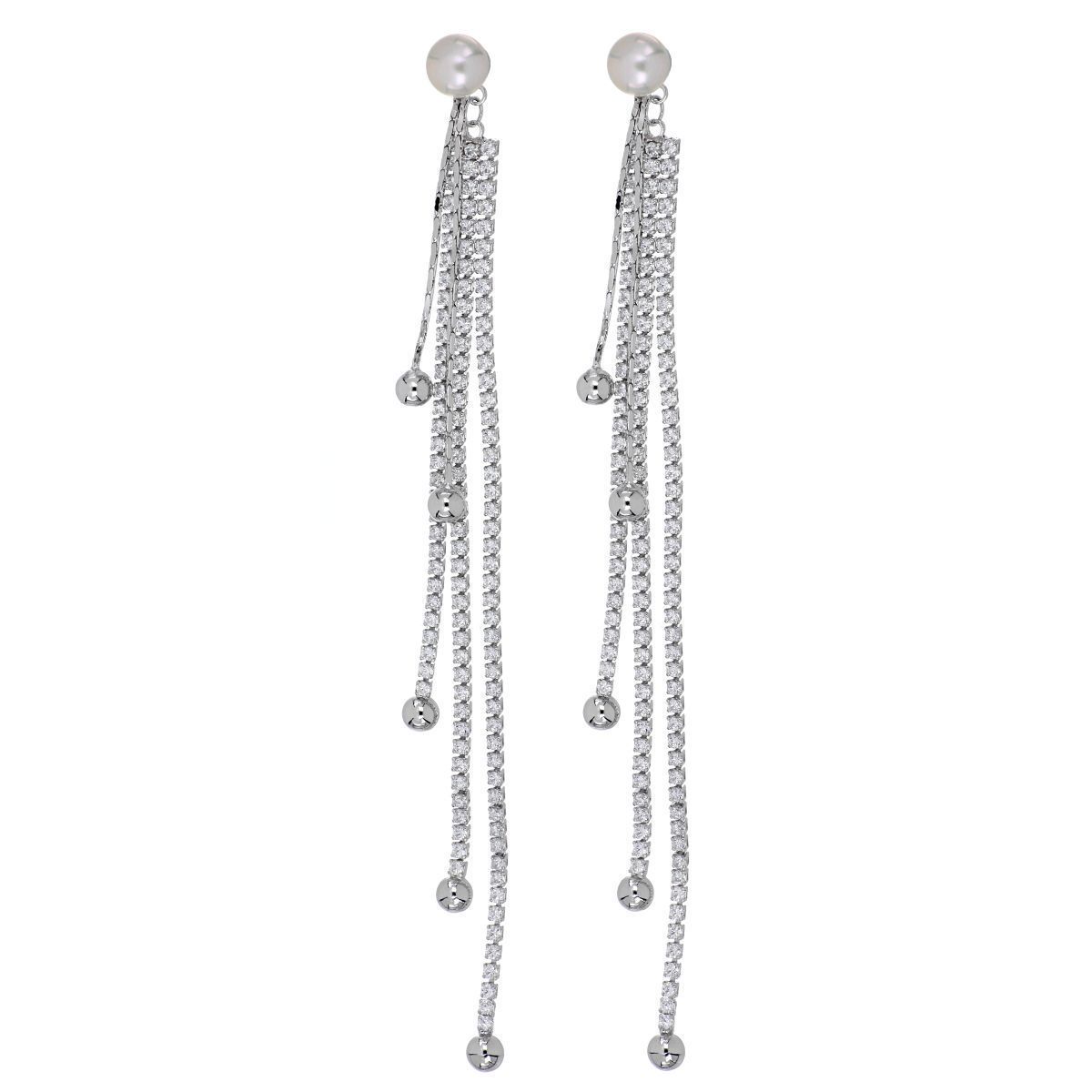 Pendientes largos Fashion Strip Rodio Pendientes largos Fashion Strip Rodio