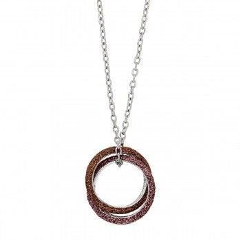 Colgante Glitter Link Rose